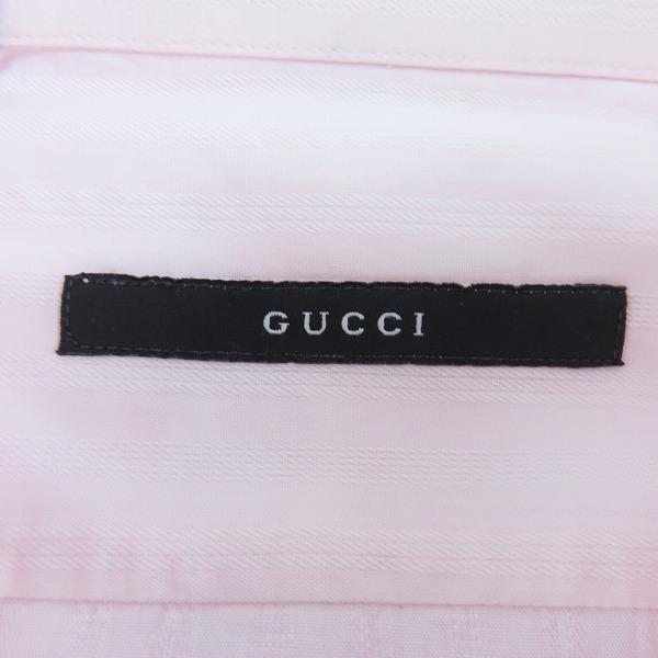 実際に弊社で買取させて頂いたGUCCI/グッチ  ストライプ 長袖シャツ 40 15-3/4の画像 2枚目