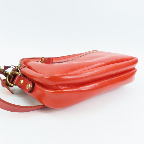 実際に弊社で買取させて頂いたHERZ/ヘルツ 二部屋ソフト ハンドバッグ/クラッチバッグ レッドの画像 2枚目