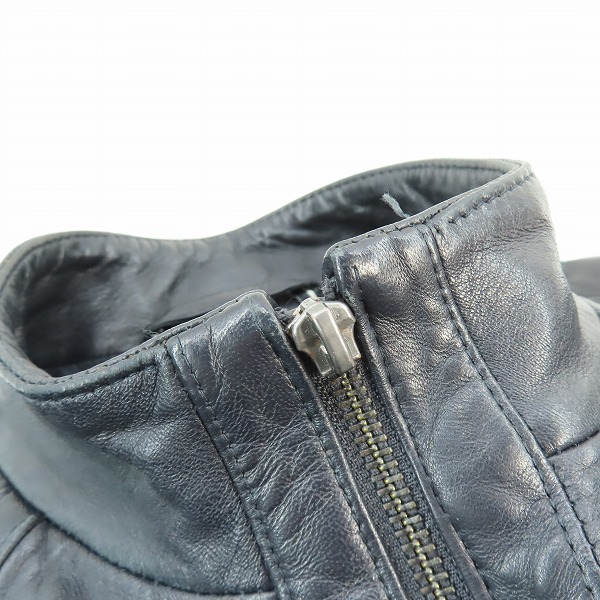 実際に弊社で買取させて頂いたHUGO BOSS/ヒューゴボス ラムレザー ジャケット/46の画像 6枚目