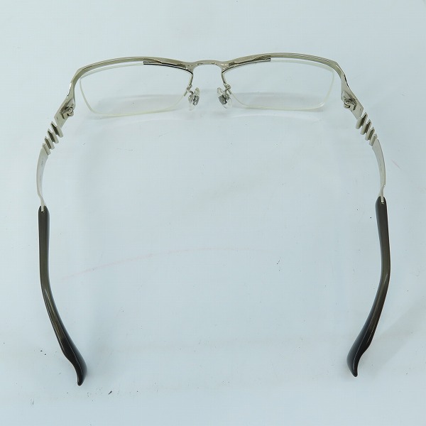 実際に弊社で買取させて頂いた999.9/フォーナインズ チタンフレーム ハーフリム アイウエア/メガネフレーム S-91Tの画像 2枚目