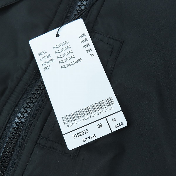 実際に弊社で買取させて頂いた【未使用】Schott/ショット リバーシブル MA-1 フライトジャケット ブラック 3192073/Mの画像 4枚目
