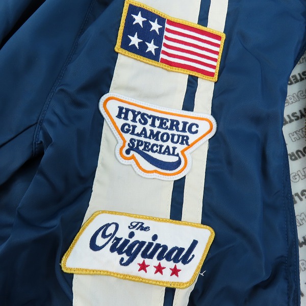 実際に弊社で買取させて頂いた【未使用】HYSTERIC GLAMOUR/ヒステリックグラマー RACING JACKET レーシングジャケット 0221AB01 Lの画像 7枚目