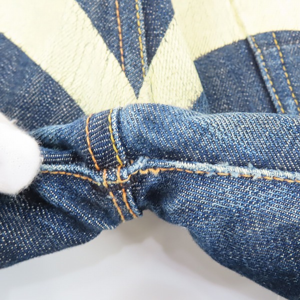 実際に弊社で買取させて頂いたEVISU/エヴィス No2 Lot.2000 カモメ プリント ボタンフライ デニムパンツ/34の画像 7枚目