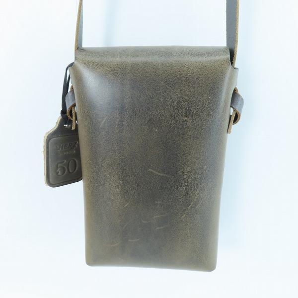 実際に弊社で買取させて頂いたHERZ/ヘルツ ショルダーポーチ/バッグ ダークブラウンの画像 1枚目