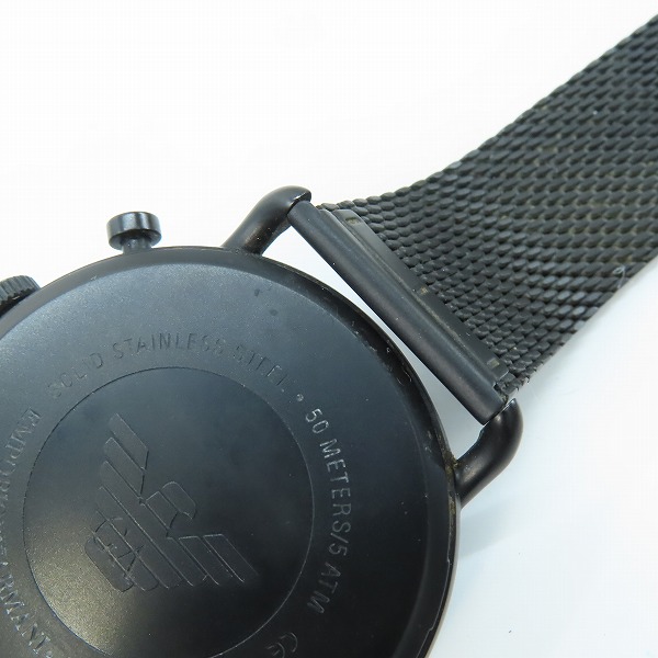 実際に弊社で買取させて頂いたEMPORIO ARMANI/エンポリオアルマーニ クロノグラフ デイト AR-11201【動作未確認】の画像 5枚目