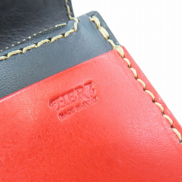 実際に弊社で買取させて頂いたHERZ/ヘルツ ホック留めジャバラ長財布/ロングウォレットの画像 4枚目