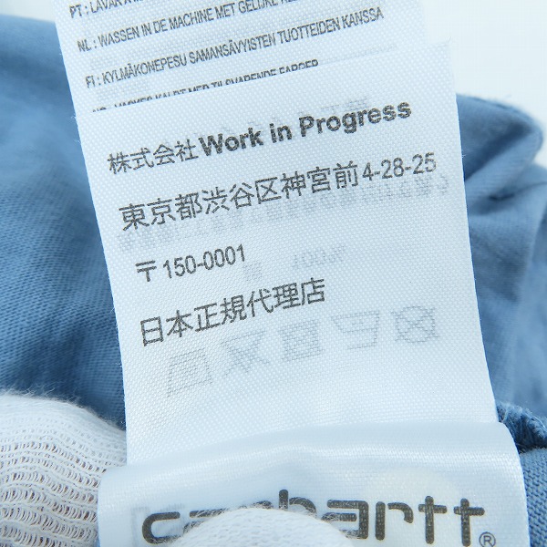 実際に弊社で買取させて頂いたCarhartt/カーハート ポケット Tシャツ ブルー/Sの画像 6枚目