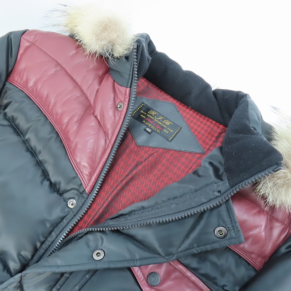 実際に弊社で買取させて頂いたR.J.B FLAT HEAD/フラットヘッド フーディ ラムレザー ダウンジャケット/40の画像 2枚目