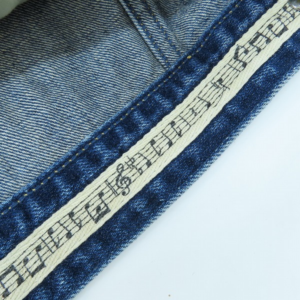 実際に弊社で買取させて頂いたn(n) by NUMBER (N)INE/エヌエヌバイナンバーナイン ジップポケット/音符 デニムジャケット 2の画像 5枚目