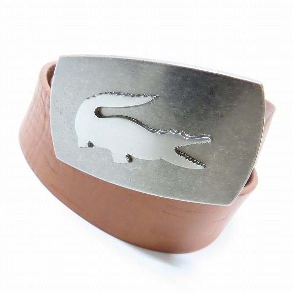 実際に弊社で買取させて頂いたLACOSTE/ラコステ ロゴバックル レザー ベルト