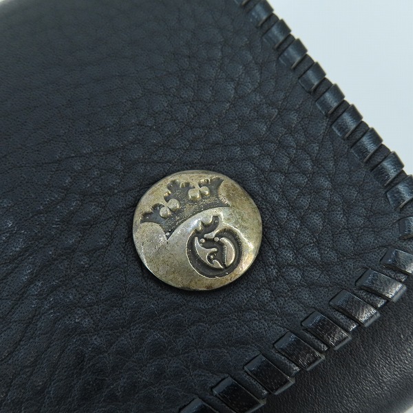 実際に弊社で買取させて頂いた【ギャラ付】Gabor/ガボール G＆クラウン スティングレイ クロスインレイ レザーウォレット クラウンＧボタンン Tバー付の画像 7枚目