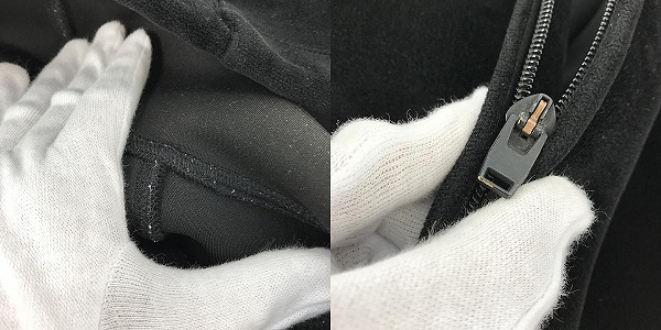 実際に弊社で買取させて頂いたY-3/ワイスリー yohji Yamamoto/ヨウジヤマモト SQUARE VELVET SPACER FULL-ZIP HOODIE HB3341/Sの画像 9枚目