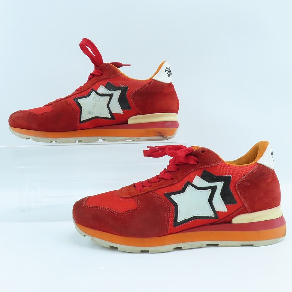 実際に弊社で買取させて頂いたATLANTIC STARS/アトランティックスターズ ANTARES/アンタレス レッド スニーカー/40の画像 3枚目