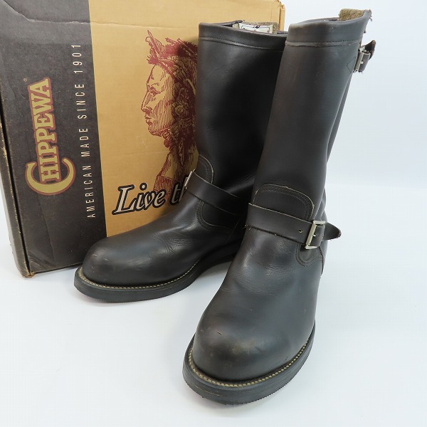実際に弊社で買取させて頂いたCHIPPEWA/チペワ スチールトゥ レザー エンジニアブーツ 27863 /8.5E