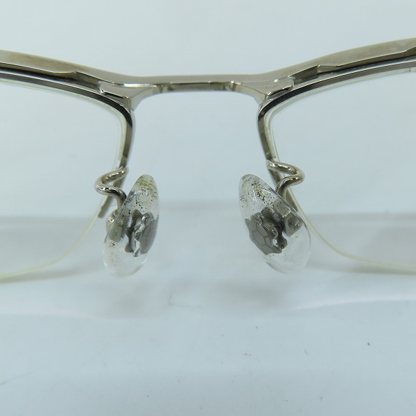 実際に弊社で買取させて頂いた999.9/フォーナインズ チタンフレーム ハーフリム アイウエア/メガネフレーム S-91Tの画像 3枚目