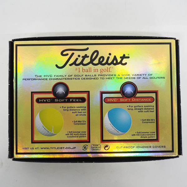 実際に弊社で買取させて頂いた【未使用】Titleist/タイトリスト HVC SOFT FEEL ゴルフボール ホワイト 1ダースの画像 4枚目