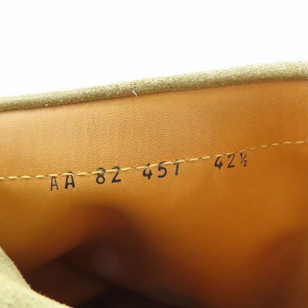 実際に弊社で買取させて頂いたKAZUYUKI KUMAGAI ATTACHMENT/カズユキクマガイ アタッチメント レザー スエード ブーツ ベージュ AA82-451/42.5の画像 6枚目