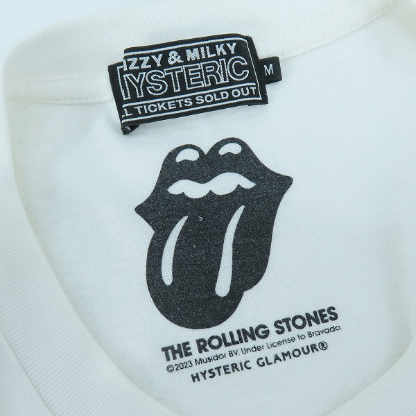 実際に弊社で買取させて頂いたHYSTERIC GLAMOUR × THE ROLLING STONES/ヒステリックグラマー×ローリングストーンズ CIRCLE HEAD&BLUE TONTGUE Tシャツ/Mの画像 2枚目