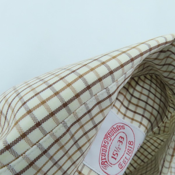 実際に弊社で買取させて頂いたBrooks brothers/ブルックスブラザーズ チェック柄 長袖シャツ/15.5の画像 5枚目