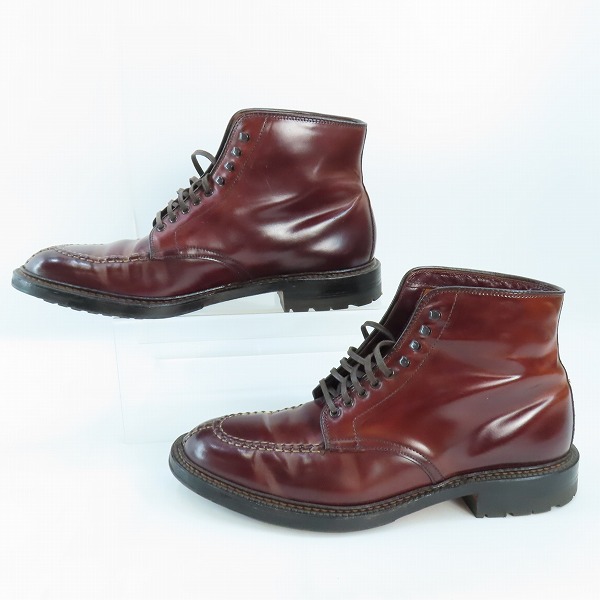実際に弊社で買取させて頂いたALDEN/オールデン ハワイアンタンカーブーツ/シューズ コードバン 純正シューツリー付き 4020HC/8.5Dの画像 3枚目