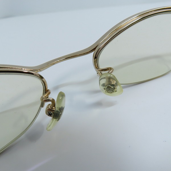 実際に弊社で買取させて頂いた999.9/フォーナインズ TITANIUM/チタン ハーフリム 度入り メガネフレーム/アイウェア S-206Tの画像 3枚目