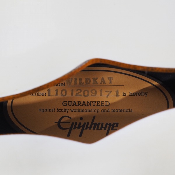 実際に弊社で買取させて頂いた★Epiphone/エピフォン WILDKAT/ワイルドキャット セミアコ エレキギター ソフトケース付の画像 4枚目