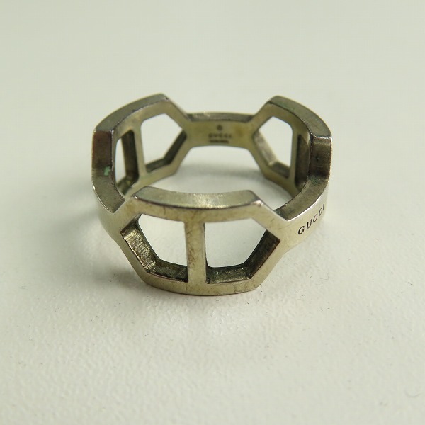 実際に弊社で買取させて頂いたGUCCI/グッチ リング Ag925 デザインリング/指輪 19.5号の画像 4枚目
