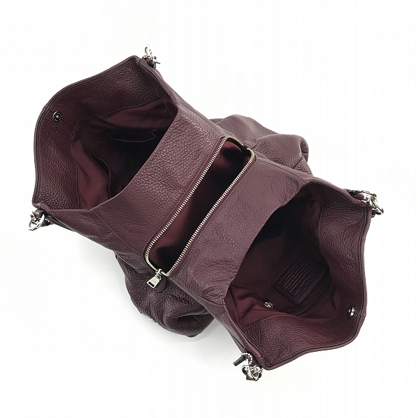 実際に弊社で買取させて頂いたCOACH/コーチ レザー トートバッグ ボルドーの画像 3枚目