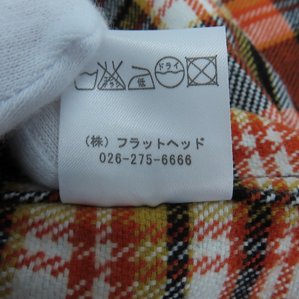 実際に弊社で買取させて頂いたTHE FLAT HEAD/フラットヘッド チェック柄 ウエスタンシャツ /40の画像 4枚目