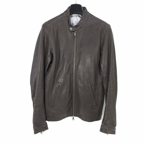 実際に弊社で買取させて頂いたSHIPS/シップス ラムレザー シングルライダースジャケット