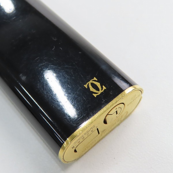 実際に弊社で買取させて頂いた(1)Cartier/カルティエ ガスライター ブラック×ゴールドの画像 5枚目