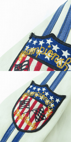 実際に弊社で買取させて頂いたSchott/ショット クラシックレーサージャケット ホワイト 3111018/Lの画像 7枚目