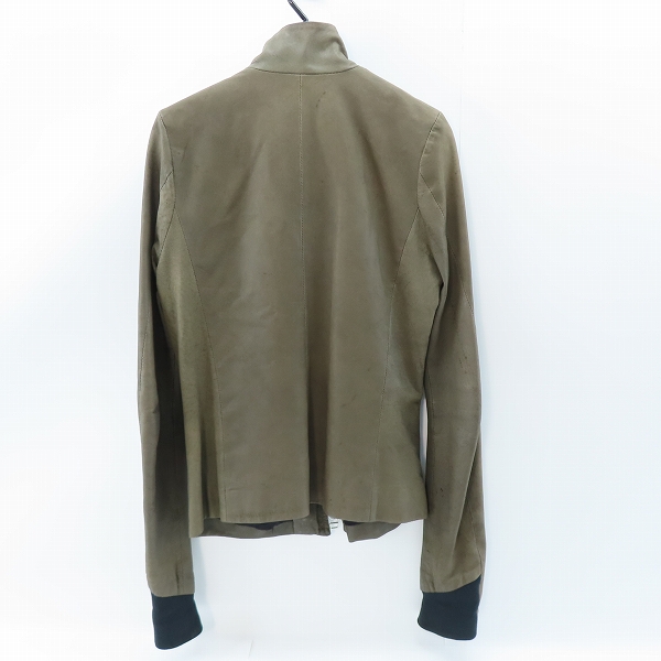 実際に弊社で買取させて頂いたEKAM/エカム 豚革/ピッグレザー レザーライダースジャケット Sの画像 1枚目