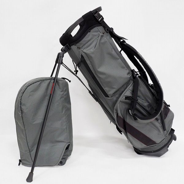 実際に弊社で買取させて頂いたBRIEFING/ブリーフィング CR-7 #02 ゴルフ 8.5型 スタンド式 5分割キャディバッグ グレーの画像 1枚目