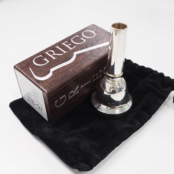 実際に弊社で買取させて頂いたGRIEGO/グレイゴ BOUSFIELD O4/イアン・バウスフィールド IB-04 太管 トロンボーン用マウスピース シルバー