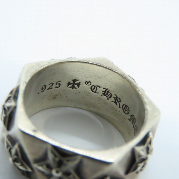 実際に弊社で買取させて頂いたCHROME HEARTS/クロムハーツ 5P/5ポイント スター ペンタゴン リング 17.5号の画像 6枚目