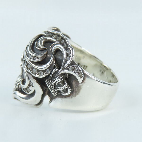 実際に弊社で買取させて頂いたJustin Davis×内山英雄/ジャスティンデイビス J×U ANDY/アンディ スカル リング SRJ520 21.5-22号の画像 2枚目