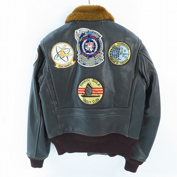 実際に弊社で買取させて頂いたBUZZ RICKSON'S/バズリクソンズ G-1 ゴートスキン レザーフライトジャケット BR80096/BR80114/38の画像 1枚目