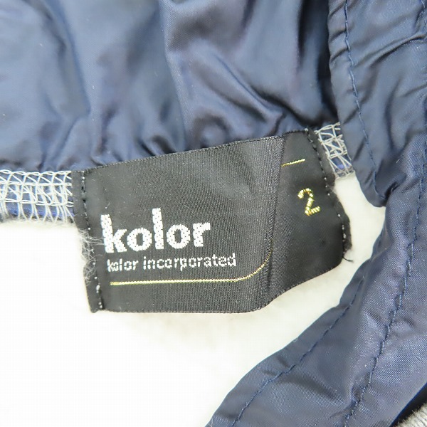 実際に弊社で買取させて頂いたkolor/カラー 20AW/裏起毛レイヤードSWEAT/スウェットパーカー 20WCM-T10204/2の画像 2枚目