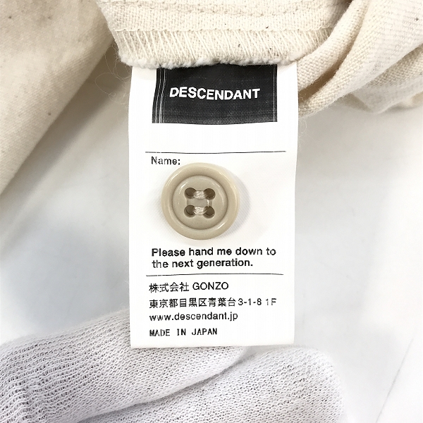 実際に弊社で買取させて頂いたDESCENDANT/ディセンダント ベースボールシャツ/1の画像 3枚目