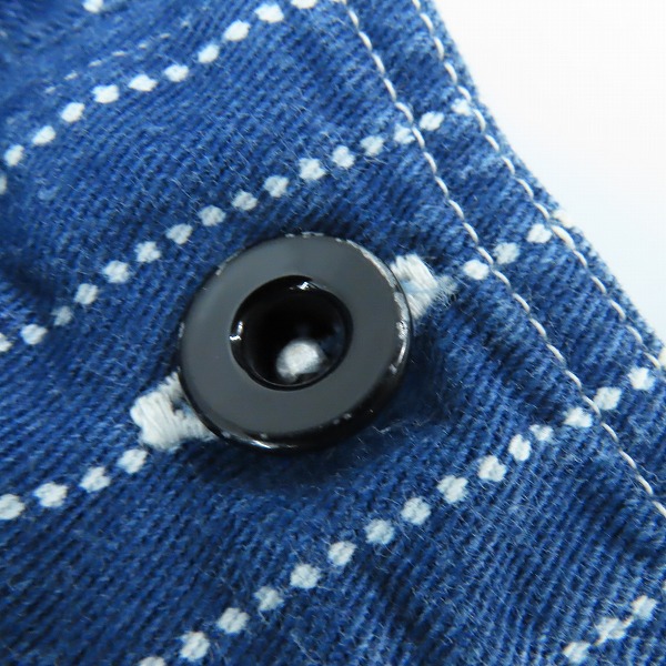 実際に弊社で買取させて頂いたSUGAR CANE/シュガーケーン "FICTON ROMANCE"コレクション 8.5oz ウォバッシュストライプ長袖ワークシャツ SC25551/Sの画像 7枚目