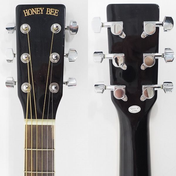 実際に弊社で買取させて頂いた★HONEY BEE/ハニービー F-15/BK アコースティックギター/アコギ ソフトケース付 の画像 2枚目
