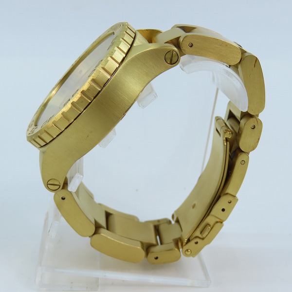 実際に弊社で買取させて頂いたNIXON/ニクソン MINIMIZE THE42-20 CHRONO ALL GOLD クロノグラフ クオーツ【動作未確認】の画像 1枚目