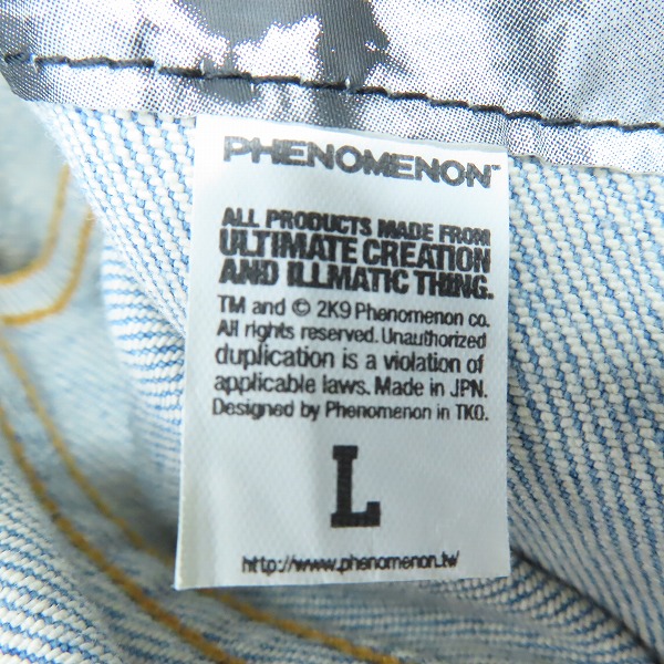 実際に弊社で買取させて頂いたPHENOMENON/フェノメノン デニム オールインワン/Lの画像 3枚目