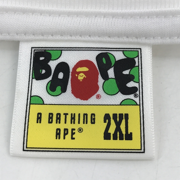 実際に弊社で買取させて頂いたA BATHING APE/アベイシングエイプ 90～00’s サルフェイスプリント 半袖Tシャツ 2XLの画像 2枚目