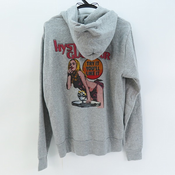 実際に弊社で買取させて頂いたHYSTERIC GLAMOUR/ヒステリックグラマー ガール プリント ジップアップパーカー 0213CF05 Lの画像 1枚目