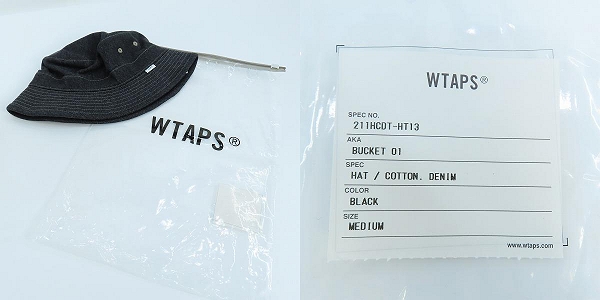 実際に弊社で買取させて頂いたWTAPS/ダブルタップス 21SS BUCKET 01/HAT/ COTTON. DENIM.バケットハット /02の画像 9枚目