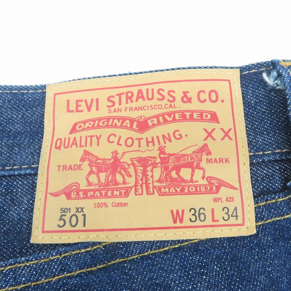 実際に弊社で買取させて頂いたLEVI’S VINTAGE CLOTHING/リーバイス 501XX ビンテージ 1966年モデル復刻版 ジーンズ デニム/PC9-66501-0135/W36L34の画像 5枚目