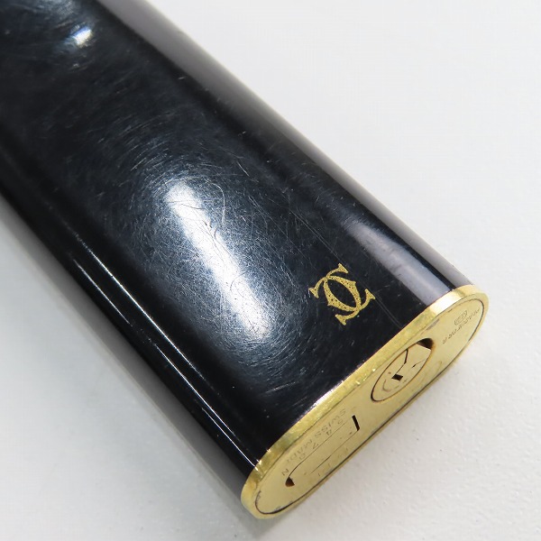 実際に弊社で買取させて頂いた(2)Cartier/カルティエ ガスライター ブラック×ゴールドの画像 5枚目
