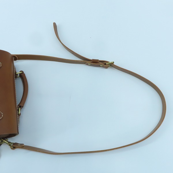 実際に弊社で買取させて頂いたHERZ/ヘルツ レザークラシック 2way 樽型ミニバッグ/ショルダーバッグの画像 5枚目